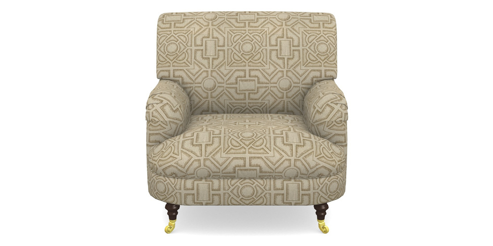 Product photograph of Holmfirth Gents Chair In Rhs Collection - Large Knot Garden Linen - Gold from Sofas and Stuff Limited