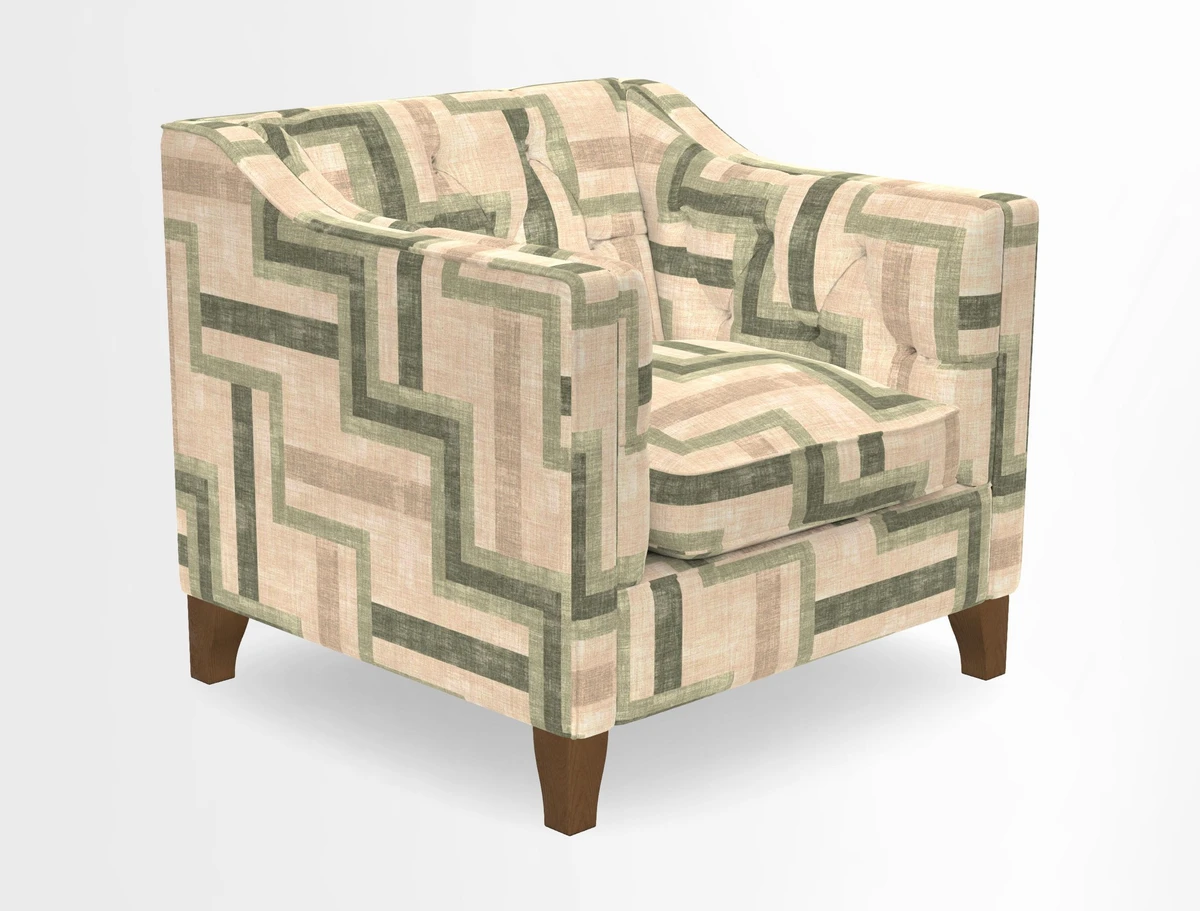 Haresfield Dipped Arm Chair in Two Tone Plain Biscuit
