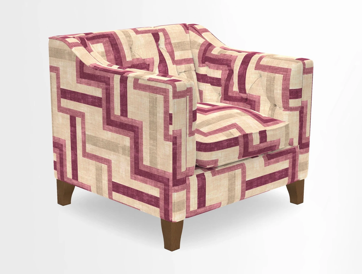Haresfield Dipped Arm Chair in Two Tone Plain Biscuit