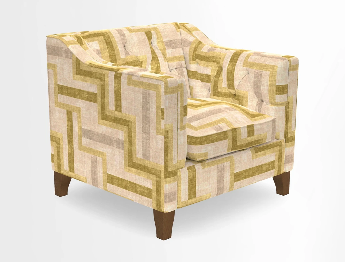 Haresfield Dipped Arm Chair in Two Tone Plain Biscuit
