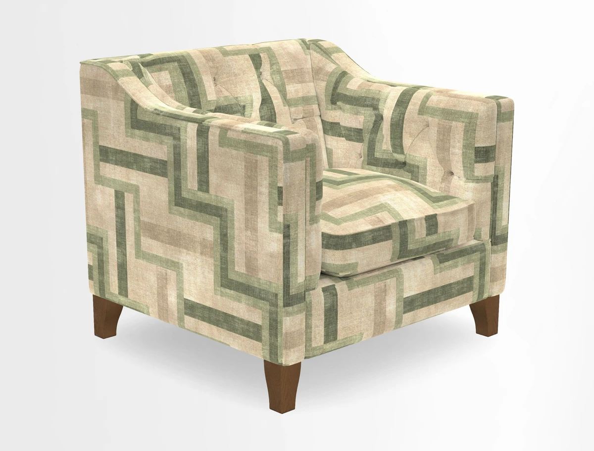 Haresfield Dipped Arm Chair in Two Tone Plain Biscuit