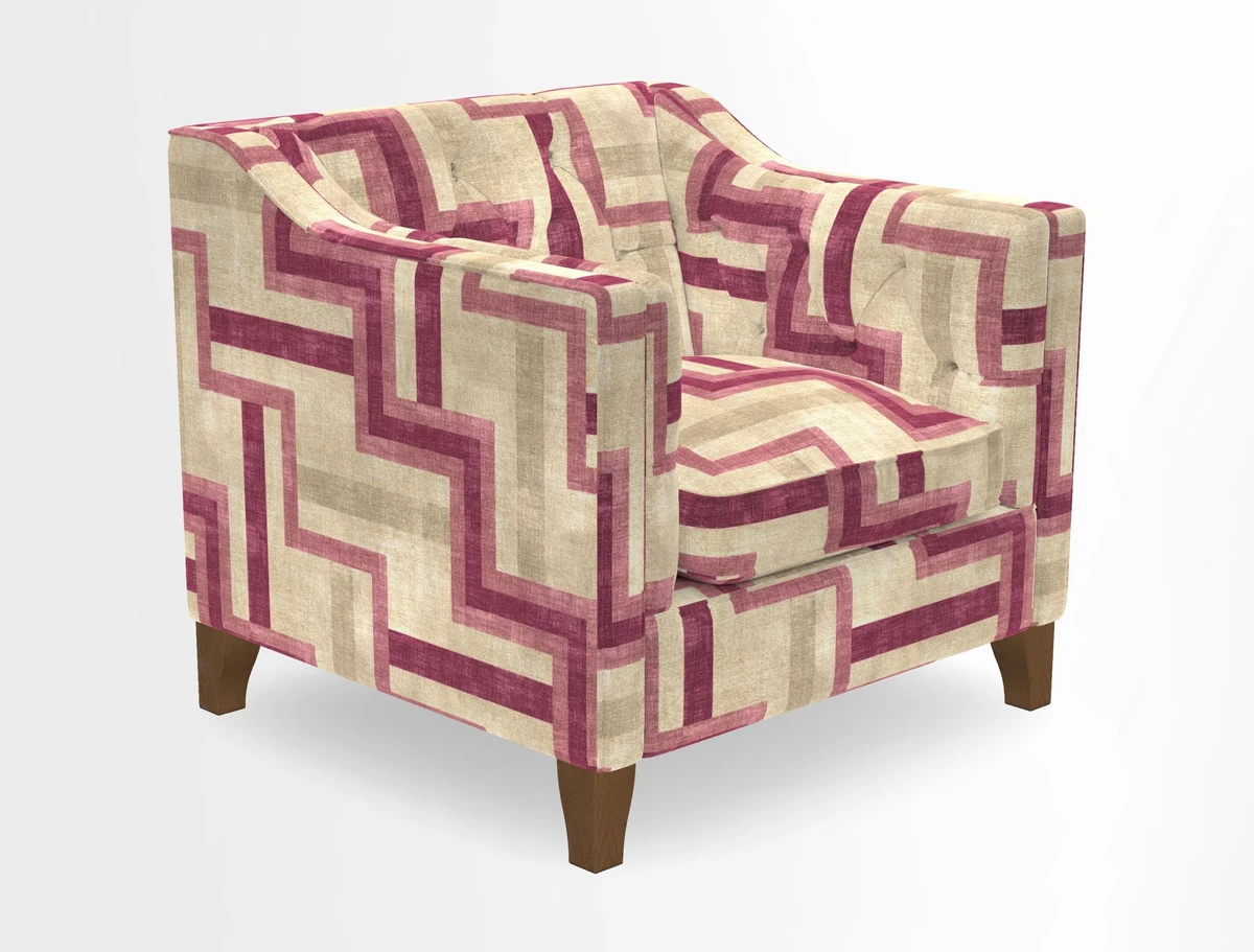 Haresfield Dipped Arm Chair in Two Tone Plain Biscuit