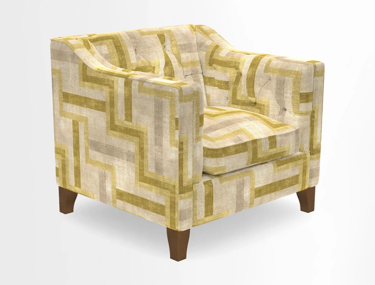 Haresfield Dipped Arm Chair in Two Tone Plain Biscuit