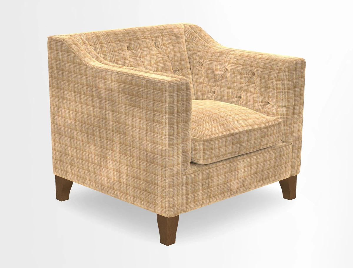 Haresfield Dipped Arm Chair in Two Tone Plain Biscuit