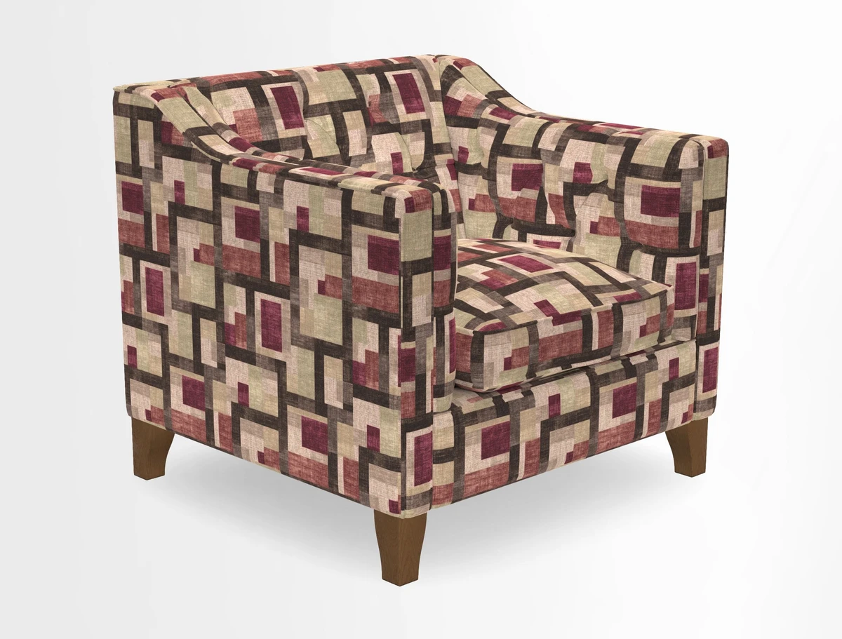 Haresfield Dipped Arm Chair in Two Tone Plain Biscuit