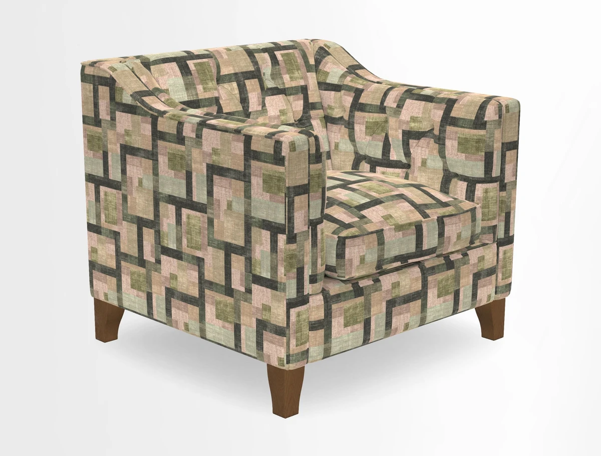 Haresfield Dipped Arm Chair in Two Tone Plain Biscuit