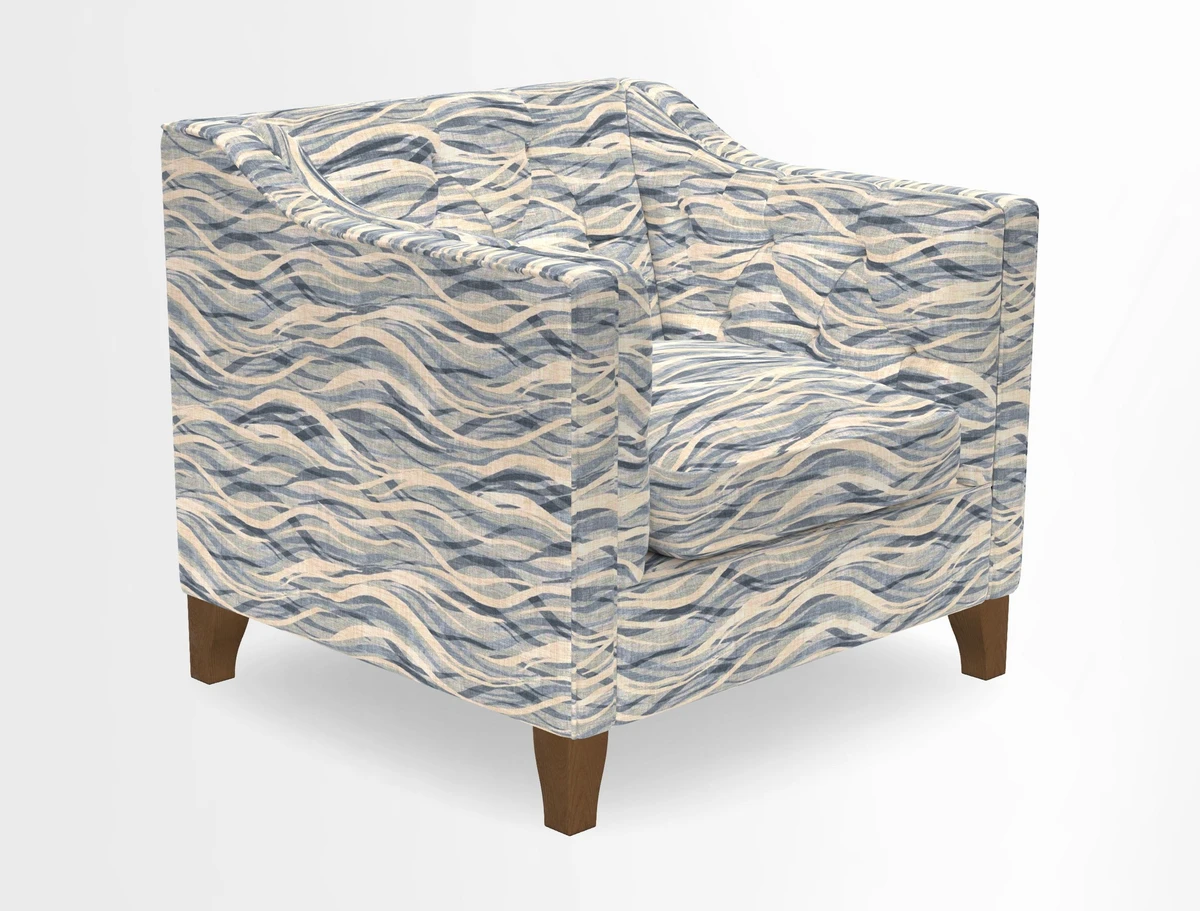 Haresfield Dipped Arm Chair in Two Tone Plain Biscuit