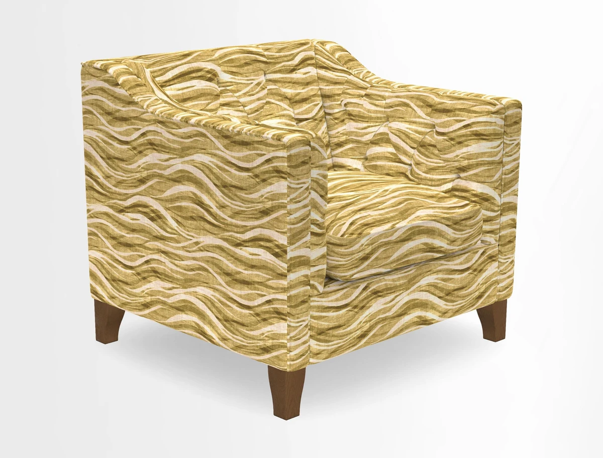 Haresfield Dipped Arm Chair in Two Tone Plain Biscuit