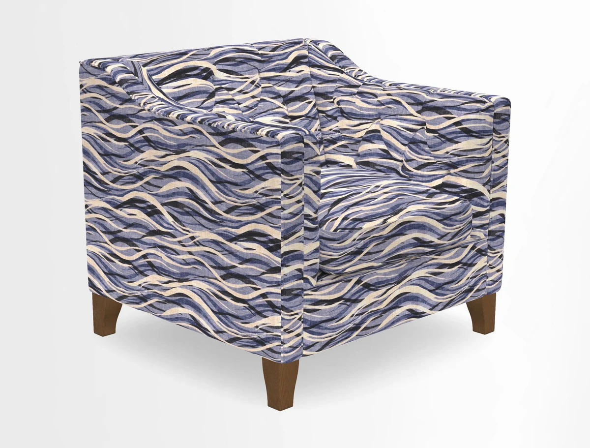 Haresfield Dipped Arm Chair in Two Tone Plain Biscuit