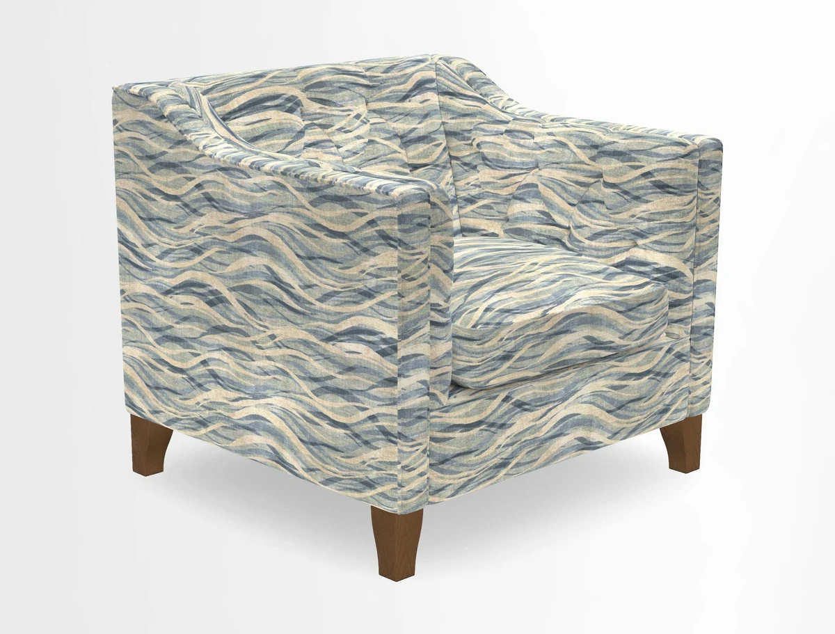 Haresfield Dipped Arm Chair in Two Tone Plain Biscuit
