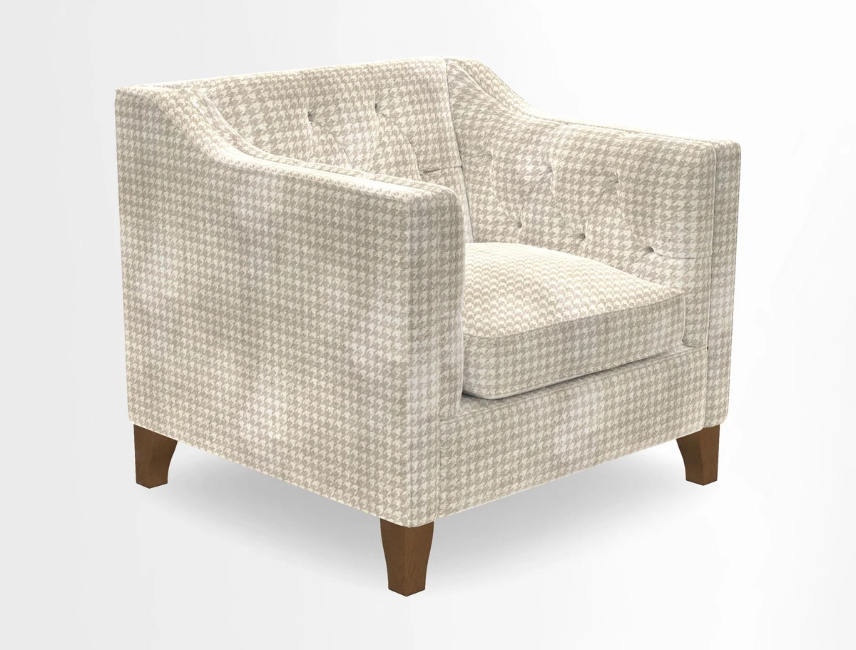 Haresfield Dipped Arm Chair in Two Tone Plain Biscuit