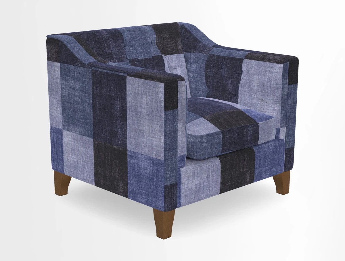 Haresfield Dipped Arm Chair in Two Tone Plain Biscuit