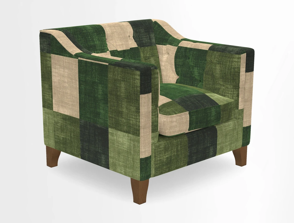 Haresfield Dipped Arm Chair in Two Tone Plain Biscuit