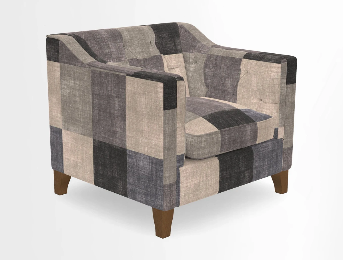 Haresfield Dipped Arm Chair in Two Tone Plain Biscuit