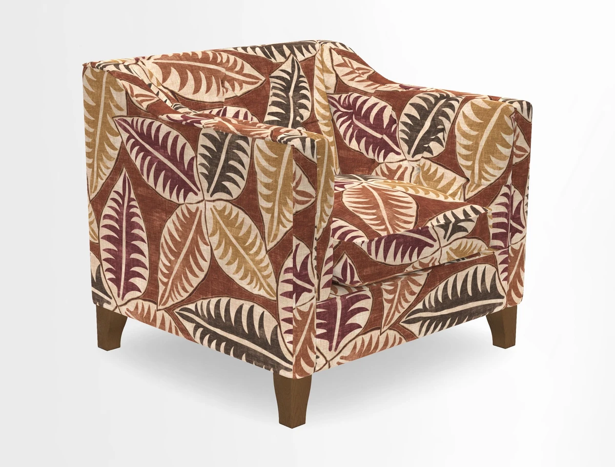 Haresfield Dipped Arm Chair in Two Tone Plain Biscuit