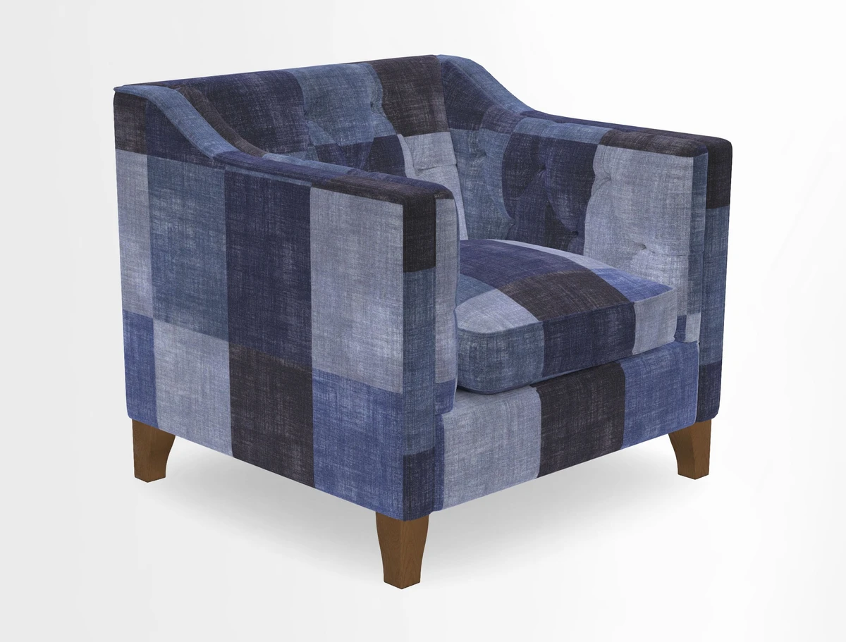 Haresfield Dipped Arm Chair in Two Tone Plain Biscuit