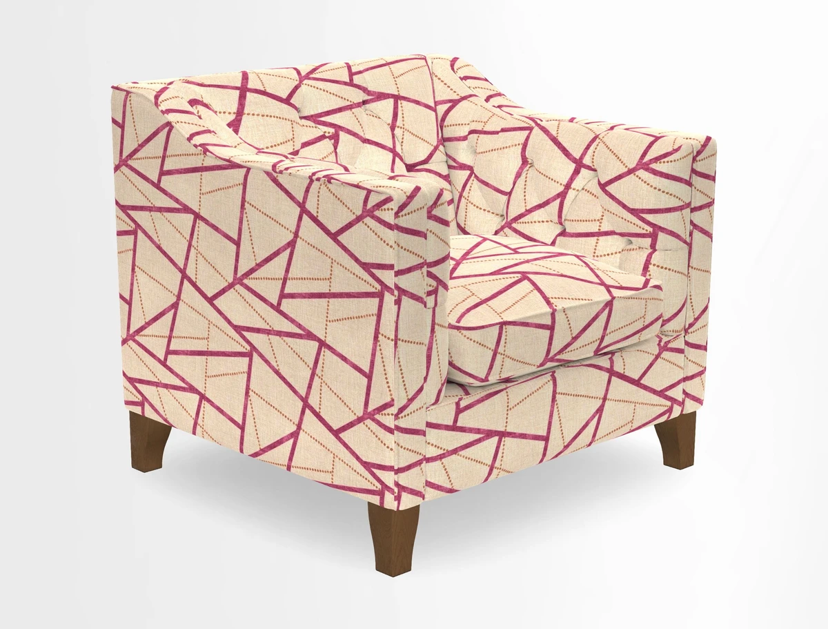 Haresfield Dipped Arm Chair in Two Tone Plain Biscuit