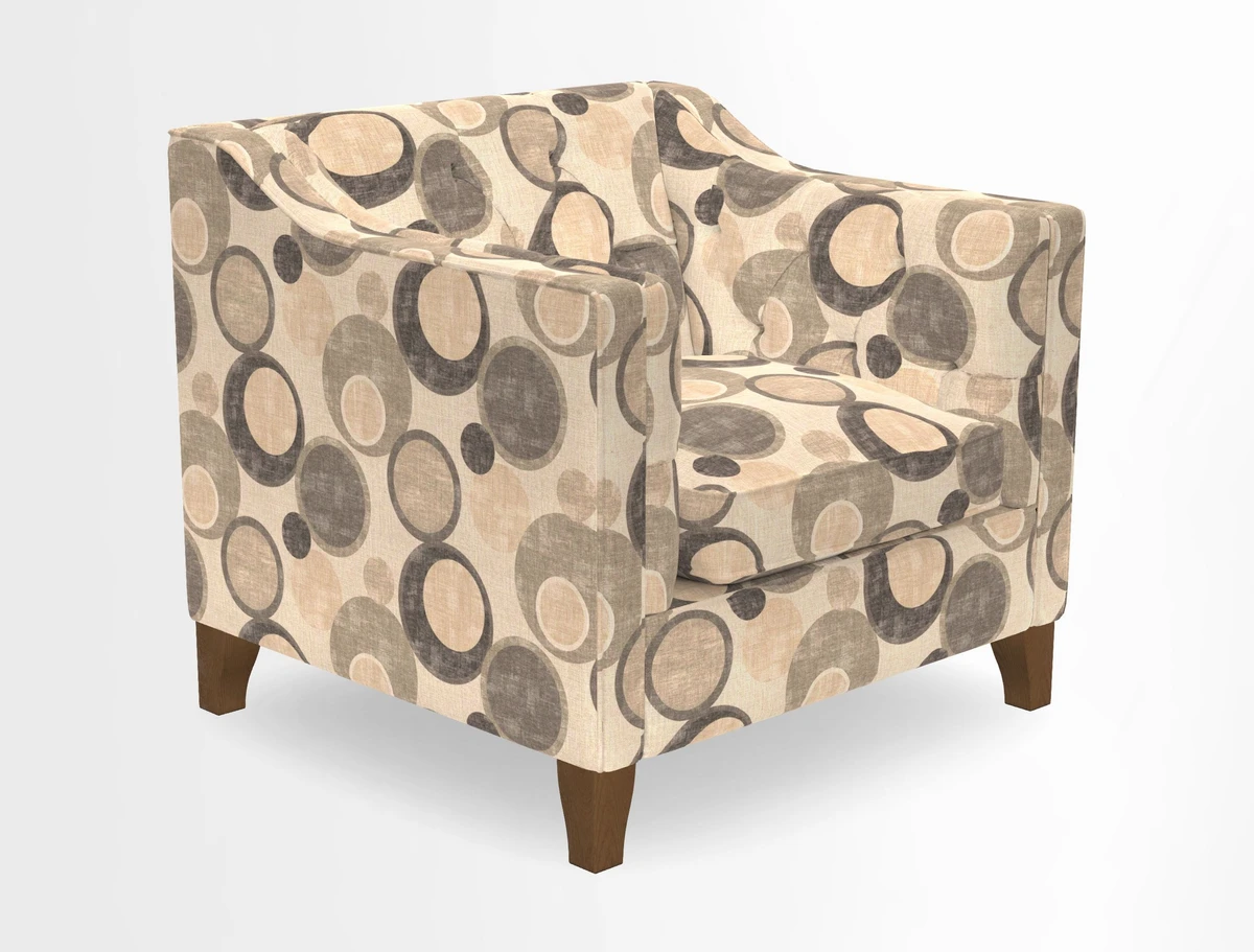 Haresfield Dipped Arm Chair in Two Tone Plain Biscuit