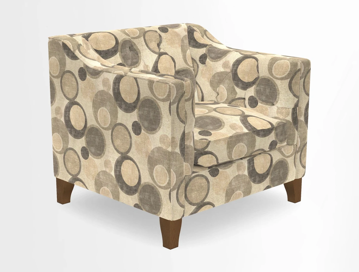 Haresfield Dipped Arm Chair in Two Tone Plain Biscuit