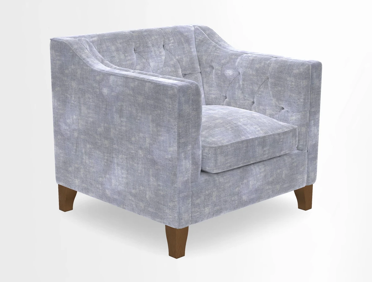Haresfield Dipped Arm Chair in Two Tone Plain Biscuit