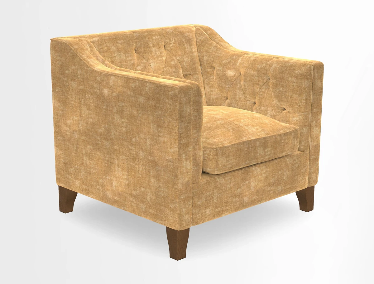 Haresfield Dipped Arm Chair in Two Tone Plain Biscuit