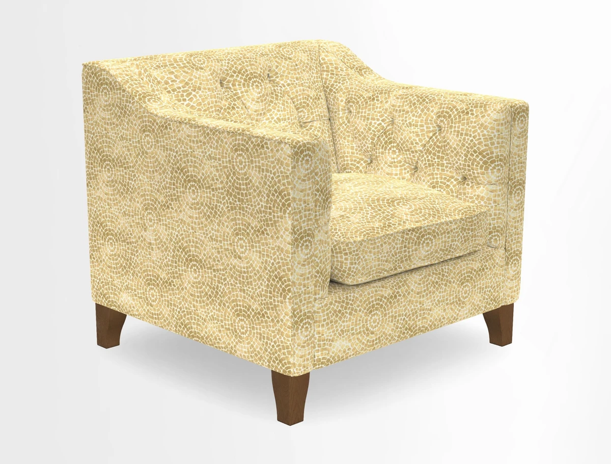 Haresfield Dipped Arm Chair in Two Tone Plain Biscuit