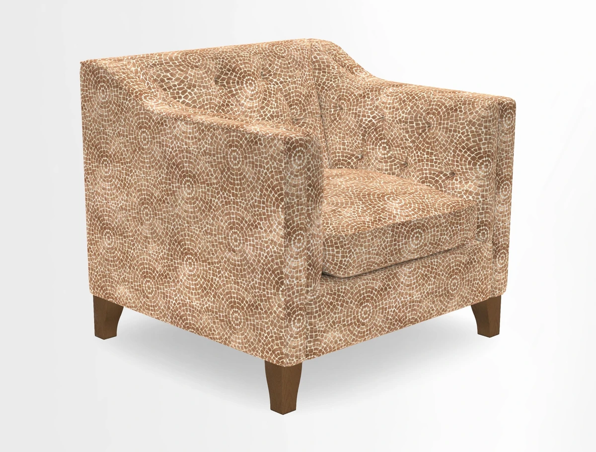 Haresfield Dipped Arm Chair in Two Tone Plain Biscuit