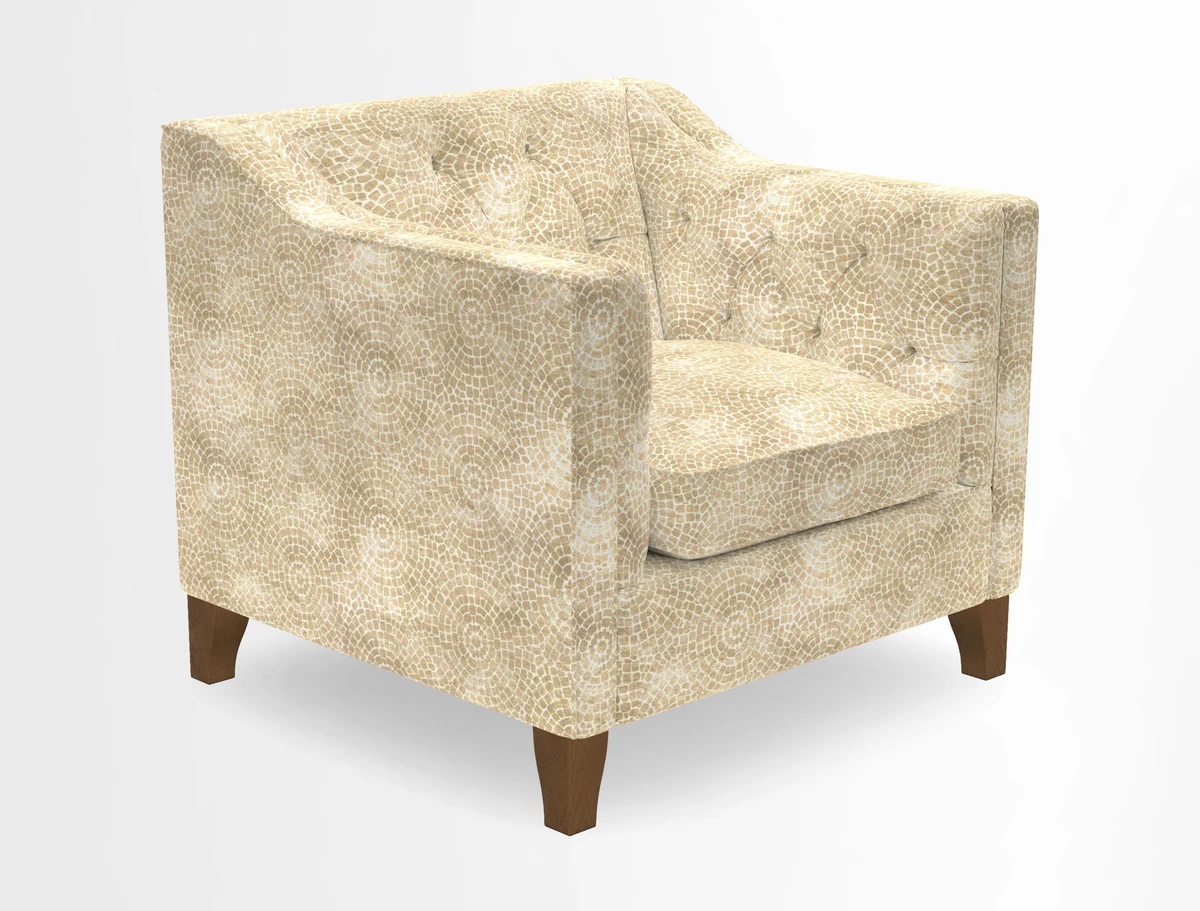 Haresfield Dipped Arm Chair in Two Tone Plain Biscuit