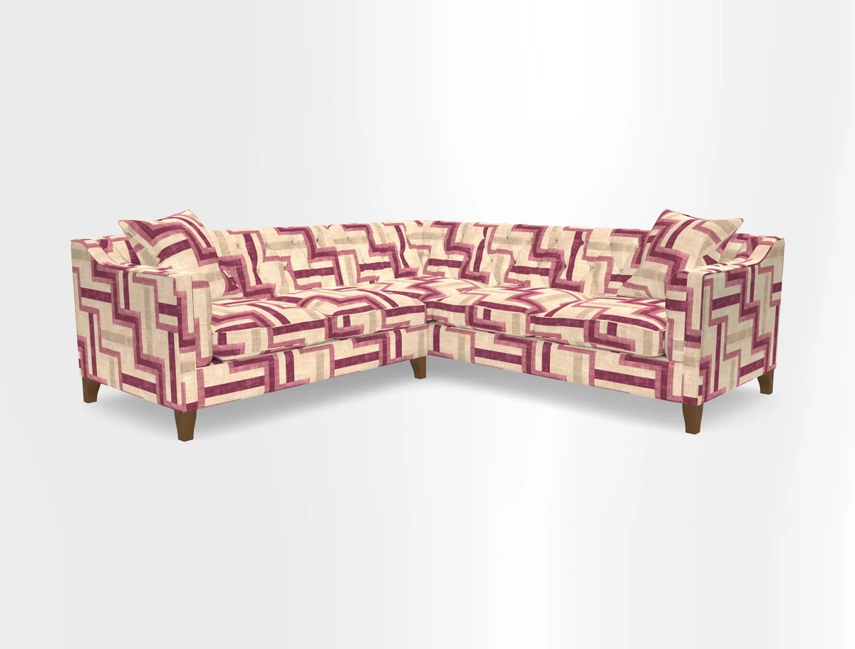 Haresfield Dipped Arm Corner Group LHF & RHF in Two Tone Plain Biscuit