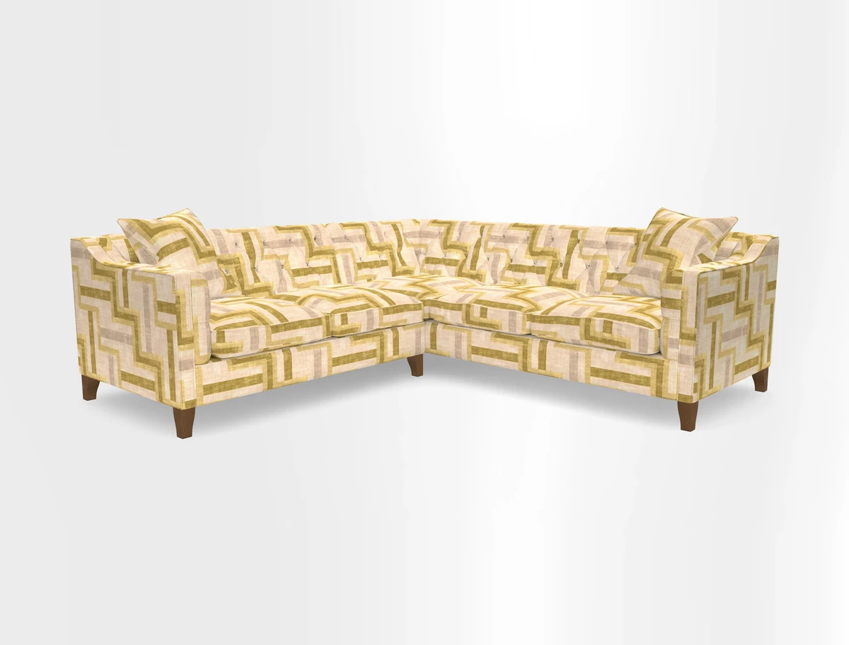 Haresfield Dipped Arm Corner Group LHF & RHF in Two Tone Plain Biscuit