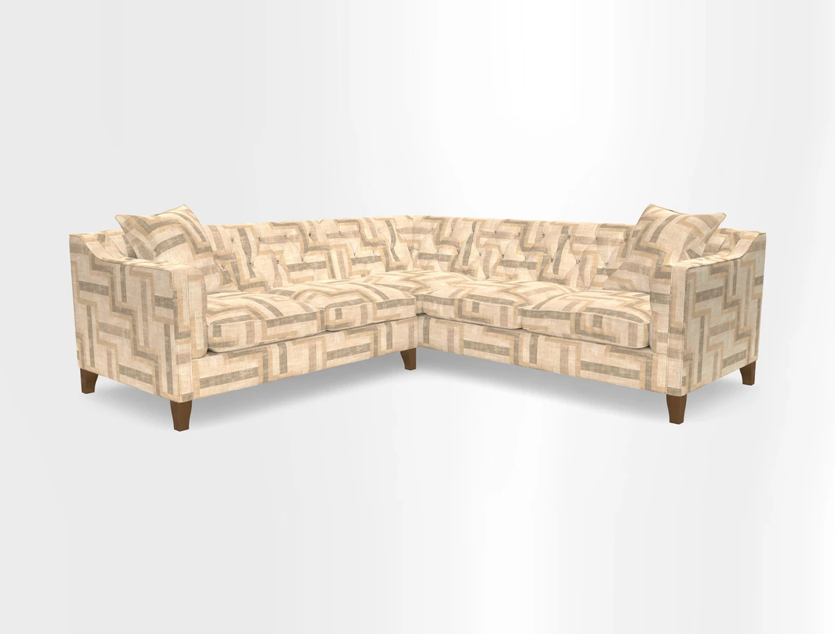 Haresfield Dipped Arm Corner Group LHF & RHF in Two Tone Plain Biscuit