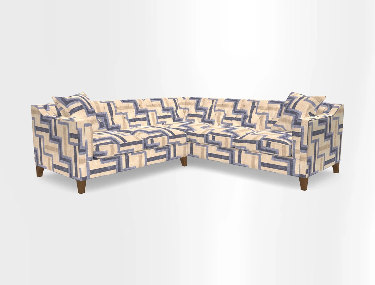 Haresfield Dipped Arm Corner Group LHF & RHF in Two Tone Plain Biscuit