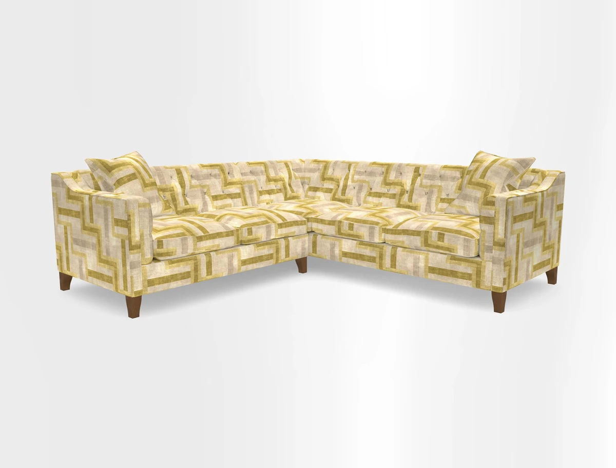 Haresfield Dipped Arm Corner Group LHF & RHF in Two Tone Plain Biscuit