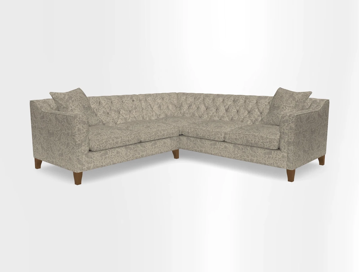 Haresfield Dipped Arm Corner Group LHF & RHF in Two Tone Plain Biscuit