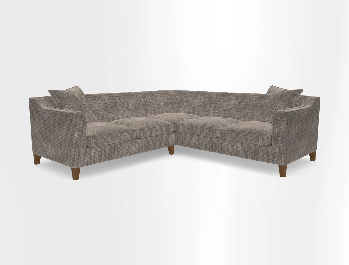 Haresfield Dipped Arm Corner Group LHF & RHF in Two Tone Plain Biscuit