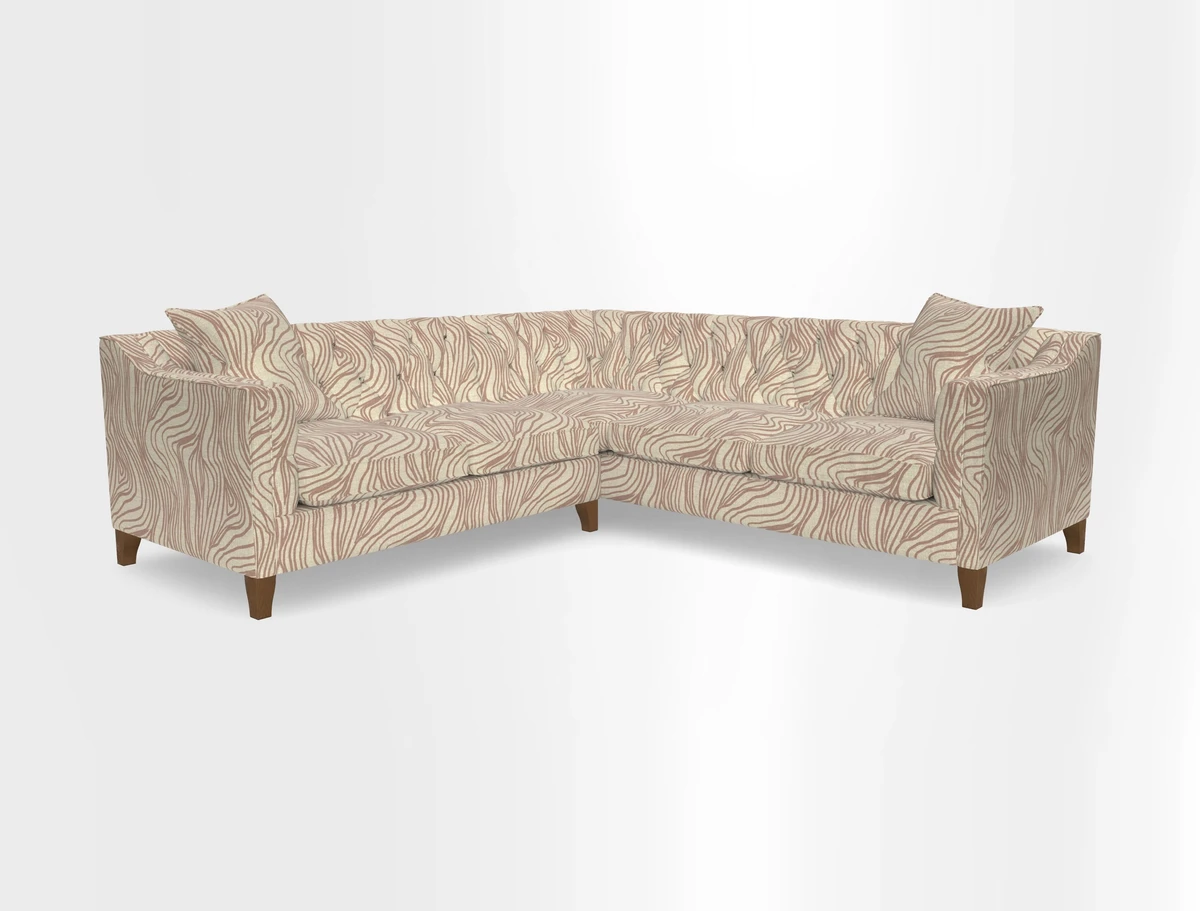 Haresfield Dipped Arm Corner Group LHF & RHF in Two Tone Plain Biscuit