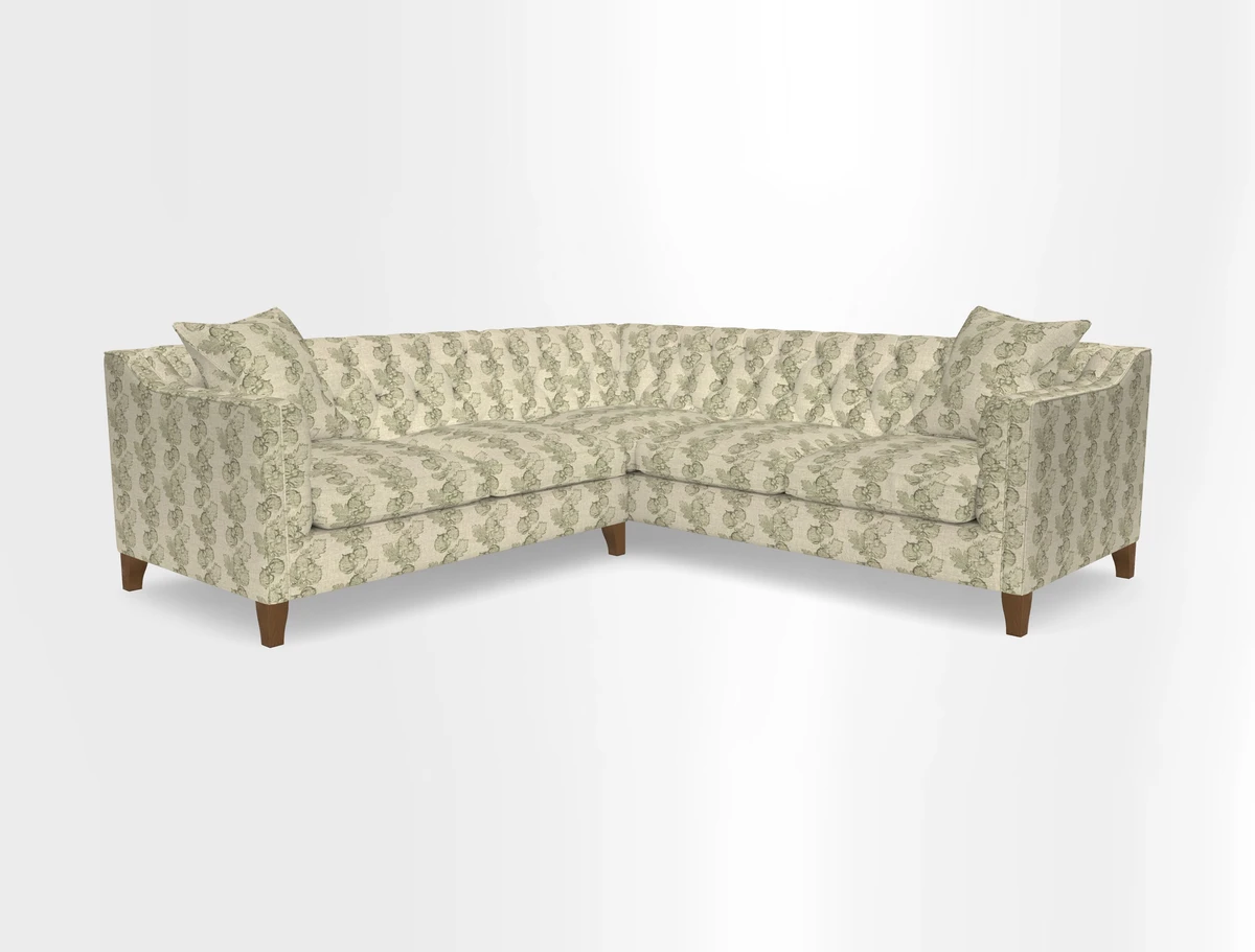 Haresfield Dipped Arm Corner Group LHF & RHF in Two Tone Plain Biscuit