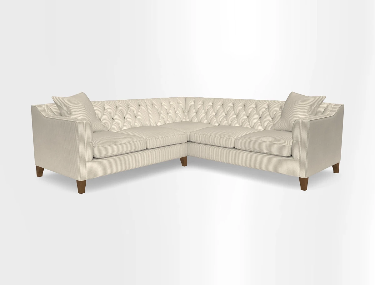 Haresfield Dipped Arm Corner Group LHF & RHF in Two Tone Plain Biscuit