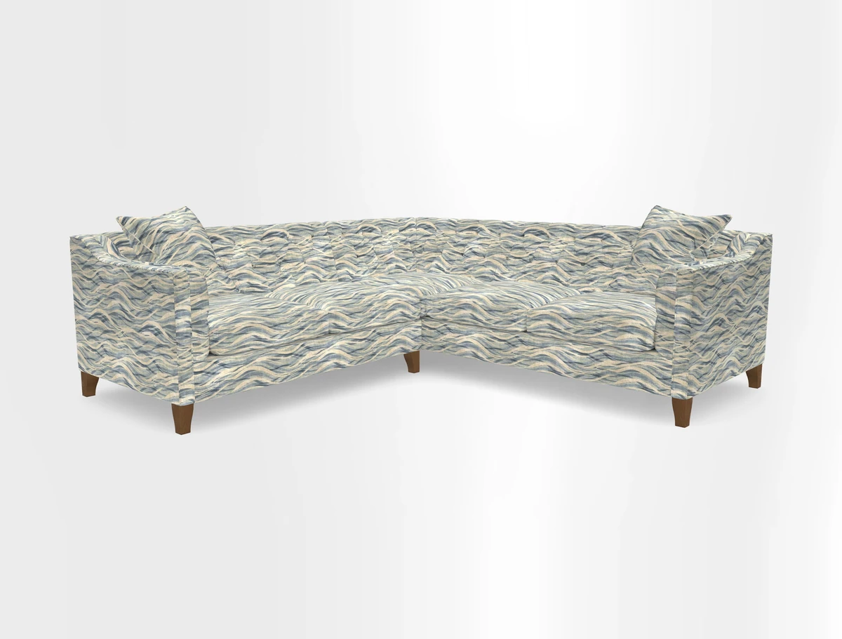 Haresfield Dipped Arm Corner Group LHF & RHF in Two Tone Plain Biscuit