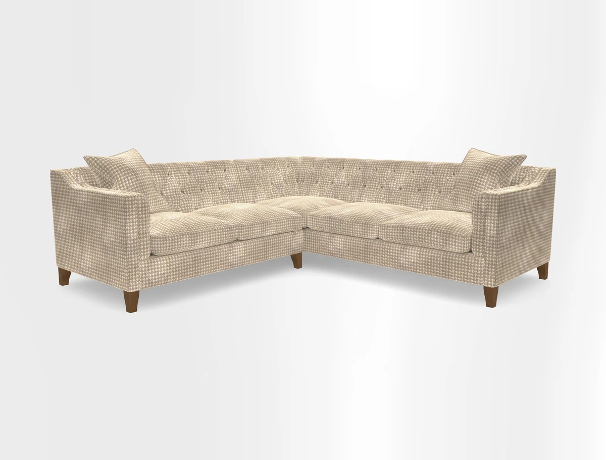 Haresfield Dipped Arm Corner Group LHF & RHF in Two Tone Plain Biscuit