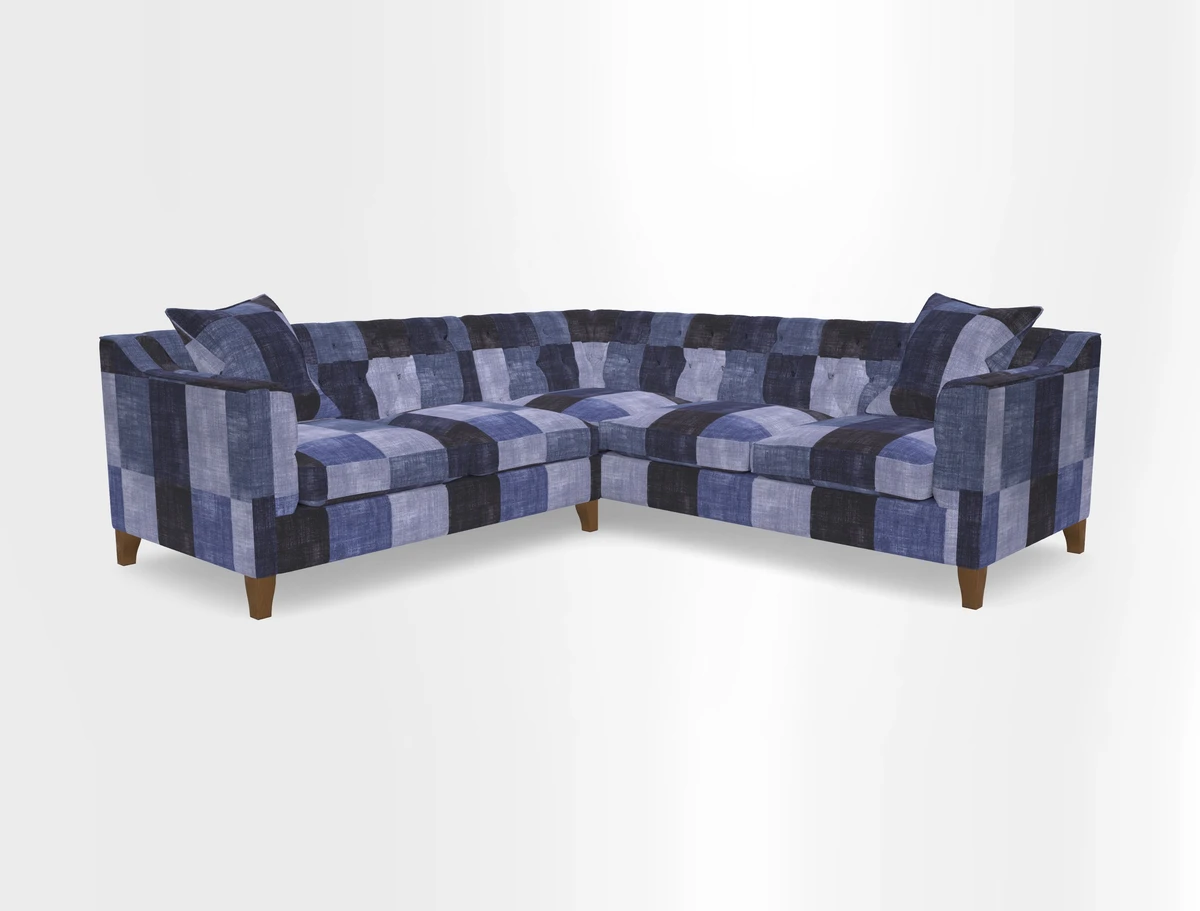 Haresfield Dipped Arm Corner Group LHF & RHF in Two Tone Plain Biscuit