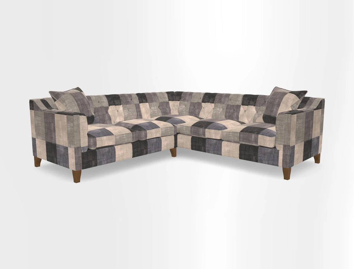 Haresfield Dipped Arm Corner Group LHF & RHF in Two Tone Plain Biscuit