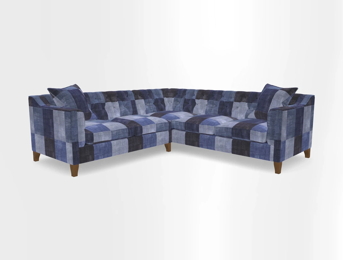 Haresfield Dipped Arm Corner Group LHF & RHF in Two Tone Plain Biscuit