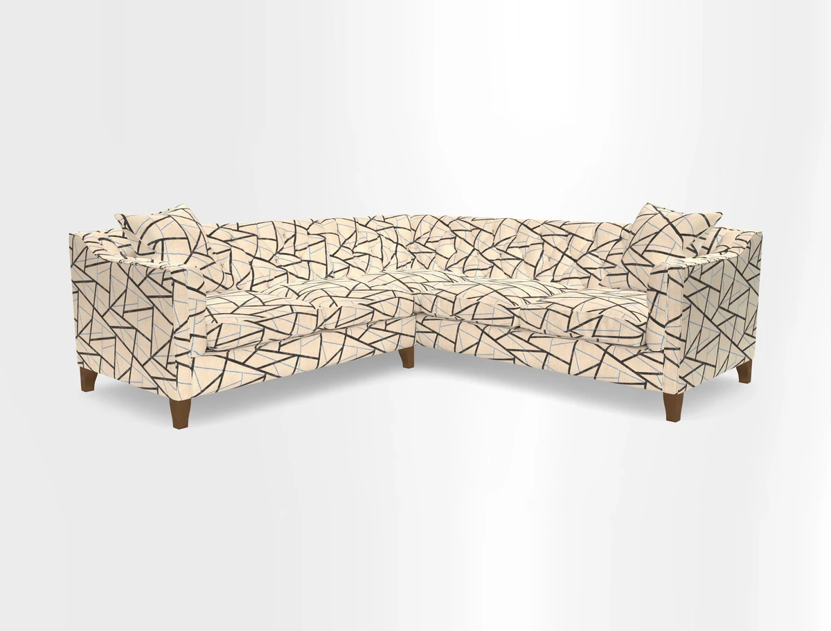 Haresfield Dipped Arm Corner Group LHF & RHF in Two Tone Plain Biscuit