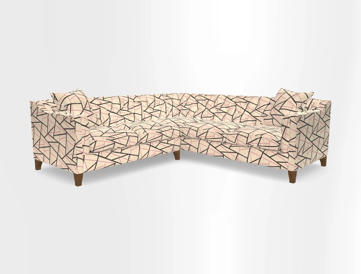 Haresfield Dipped Arm Corner Group LHF & RHF in Two Tone Plain Biscuit