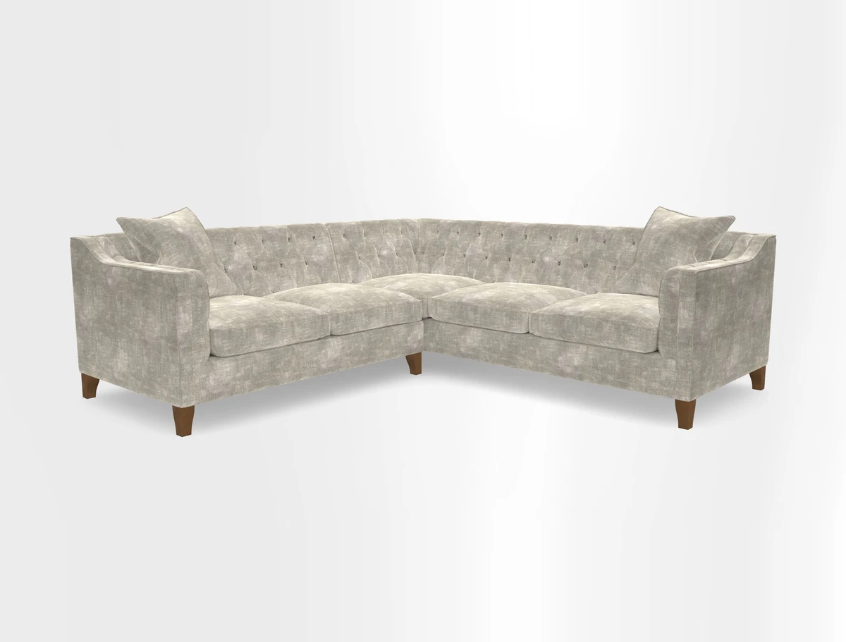 Haresfield Dipped Arm Corner Group LHF & RHF in Two Tone Plain Biscuit