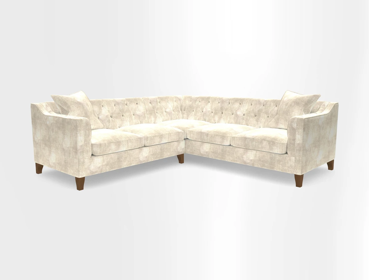 Haresfield Dipped Arm Corner Group LHF & RHF in Two Tone Plain Biscuit
