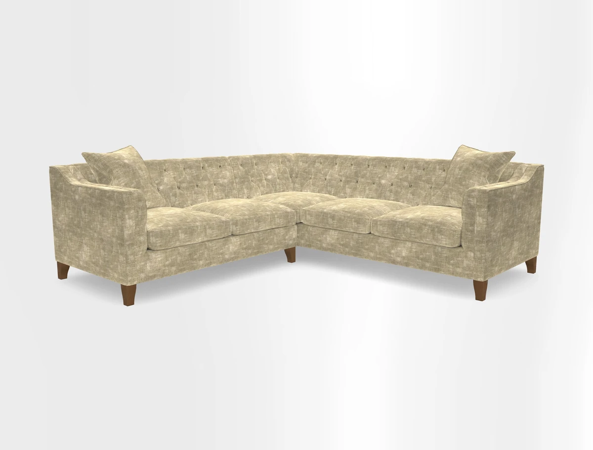 Haresfield Dipped Arm Corner Group LHF & RHF in Two Tone Plain Biscuit