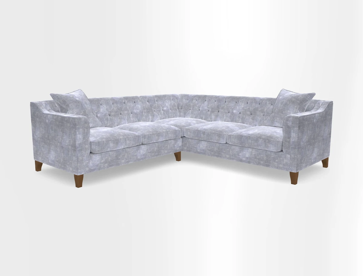 Haresfield Dipped Arm Corner Group LHF & RHF in Two Tone Plain Biscuit