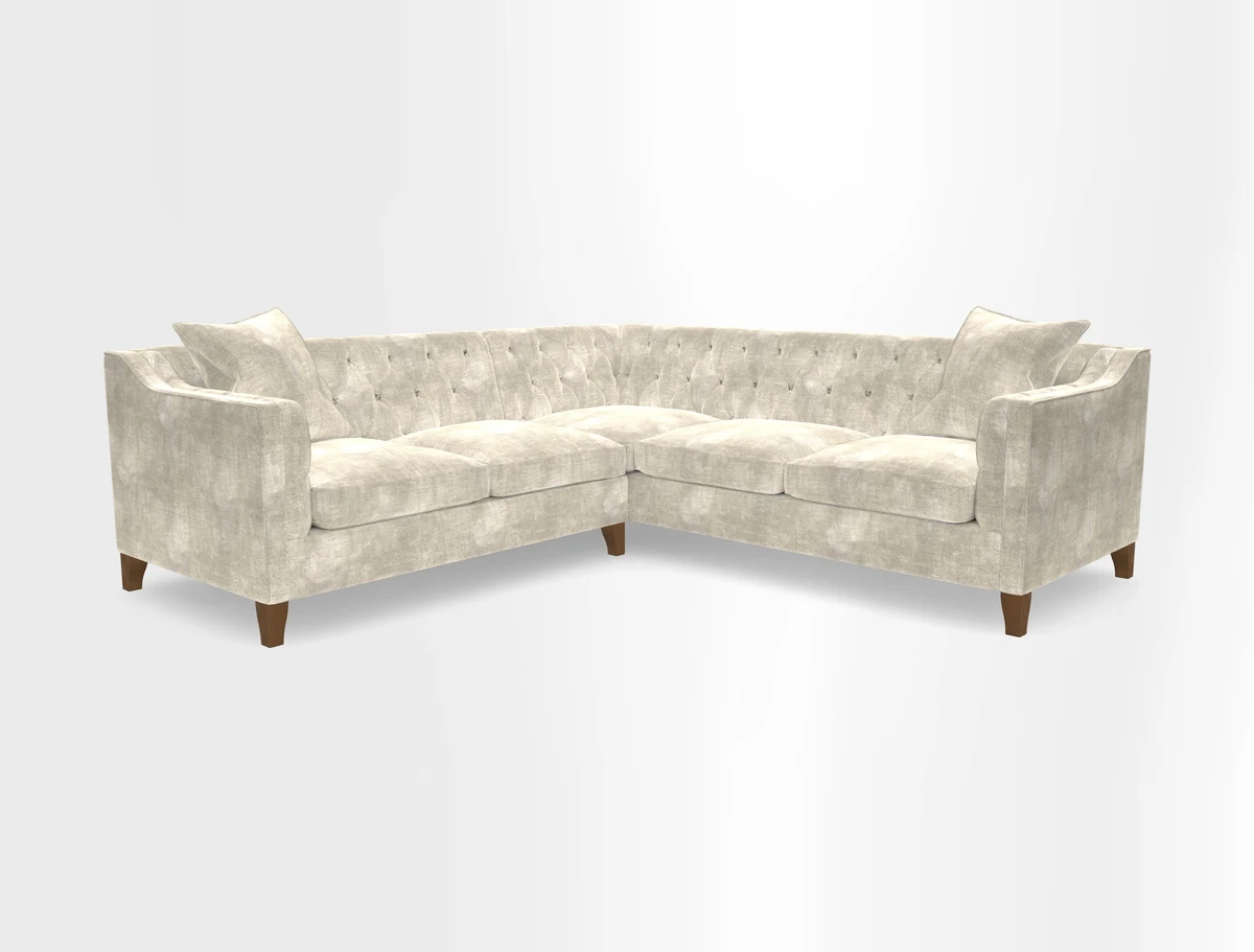Haresfield Dipped Arm Corner Group LHF & RHF in Two Tone Plain Biscuit